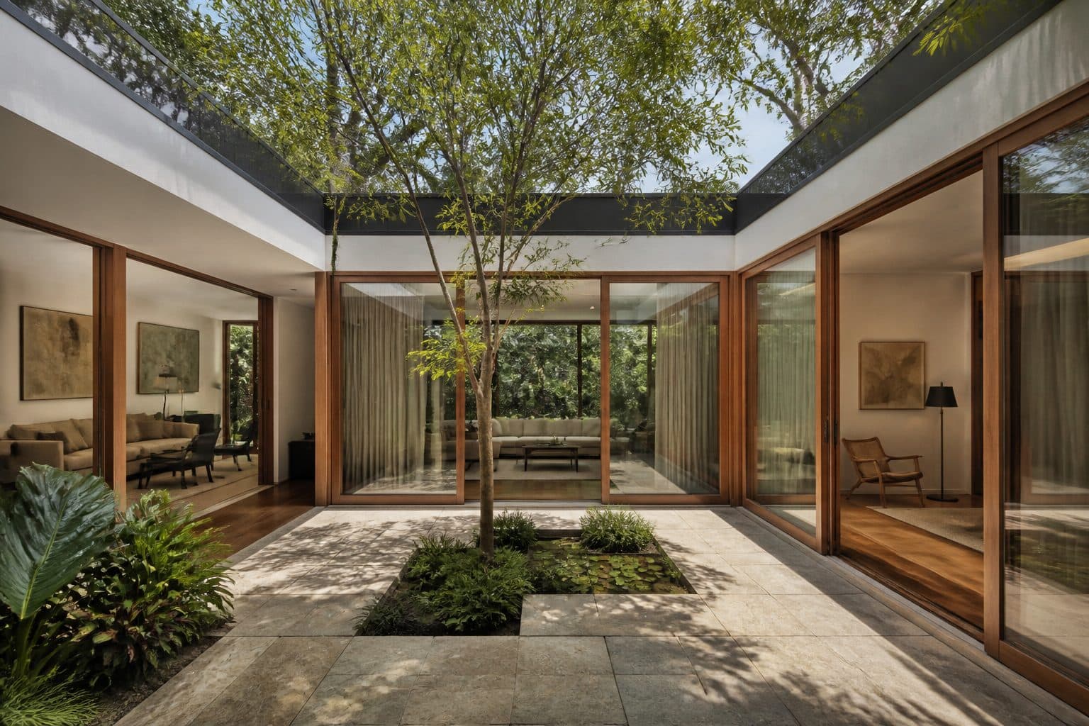 Courtyard living interior trend reference - Arsa Interiors Pune & Baramati
