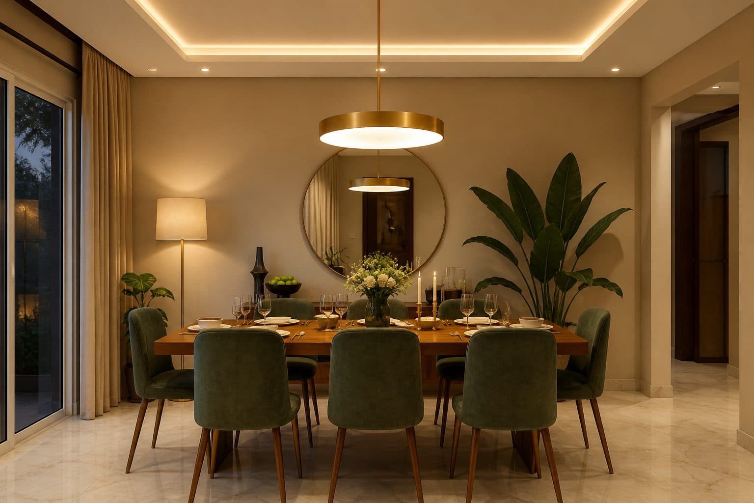 Dining & false ceiling interior reference - Arsa Interiors