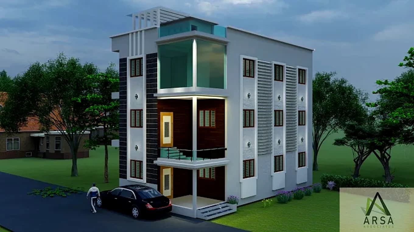 Architectural elevation study - PDF construction quotation tool