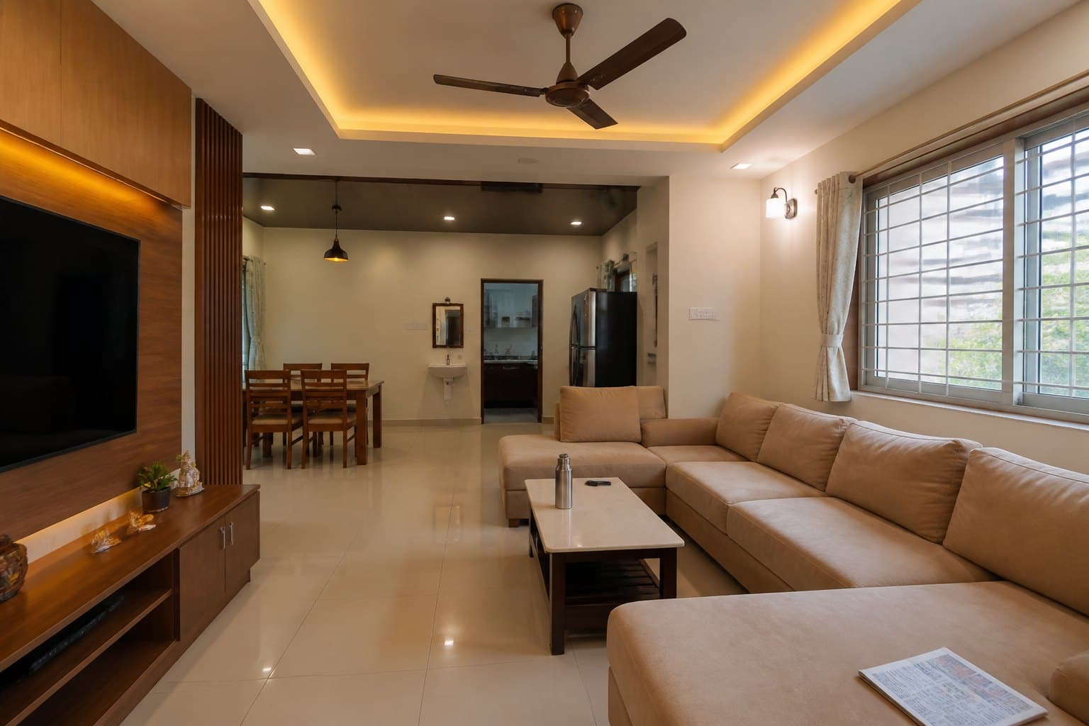 Finished living space with painted walls - paint quantity and wall-area estimator