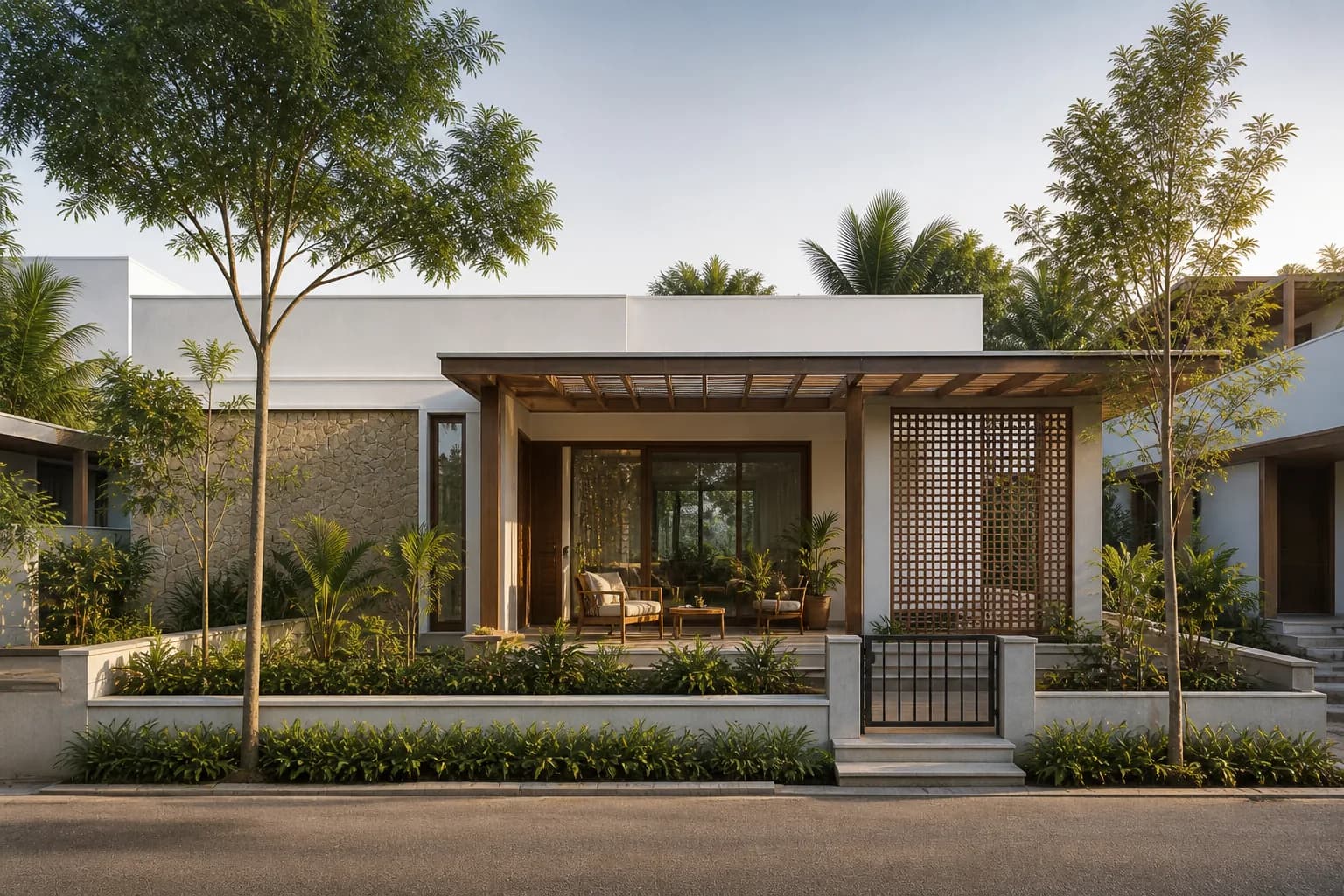 Courtyard bungalow, Baramati - project image